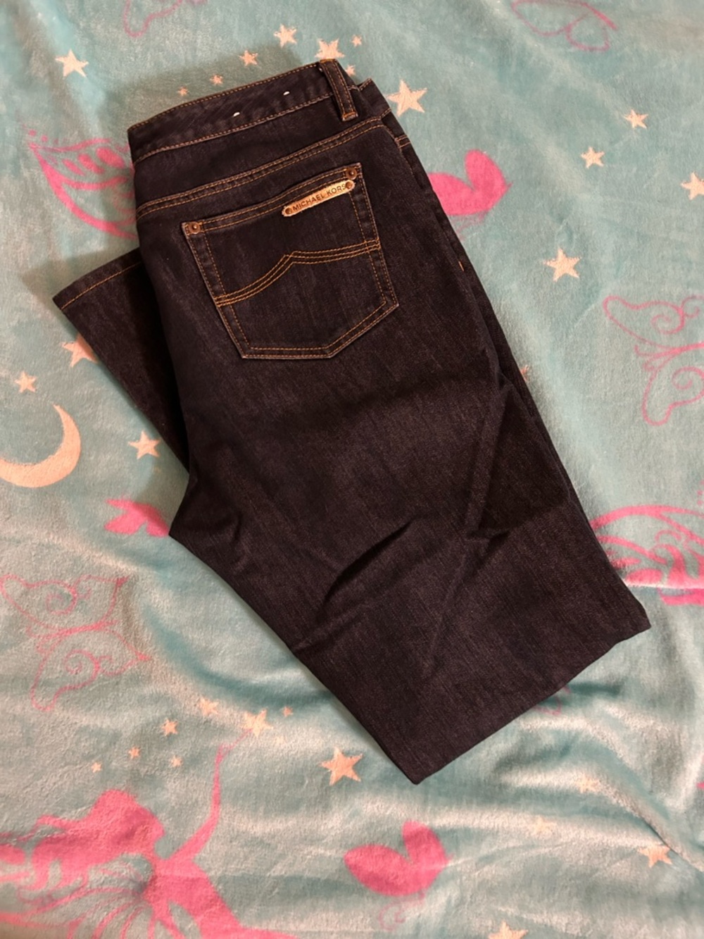 Michael Kors Dark Indigo Straight Leg Jeans